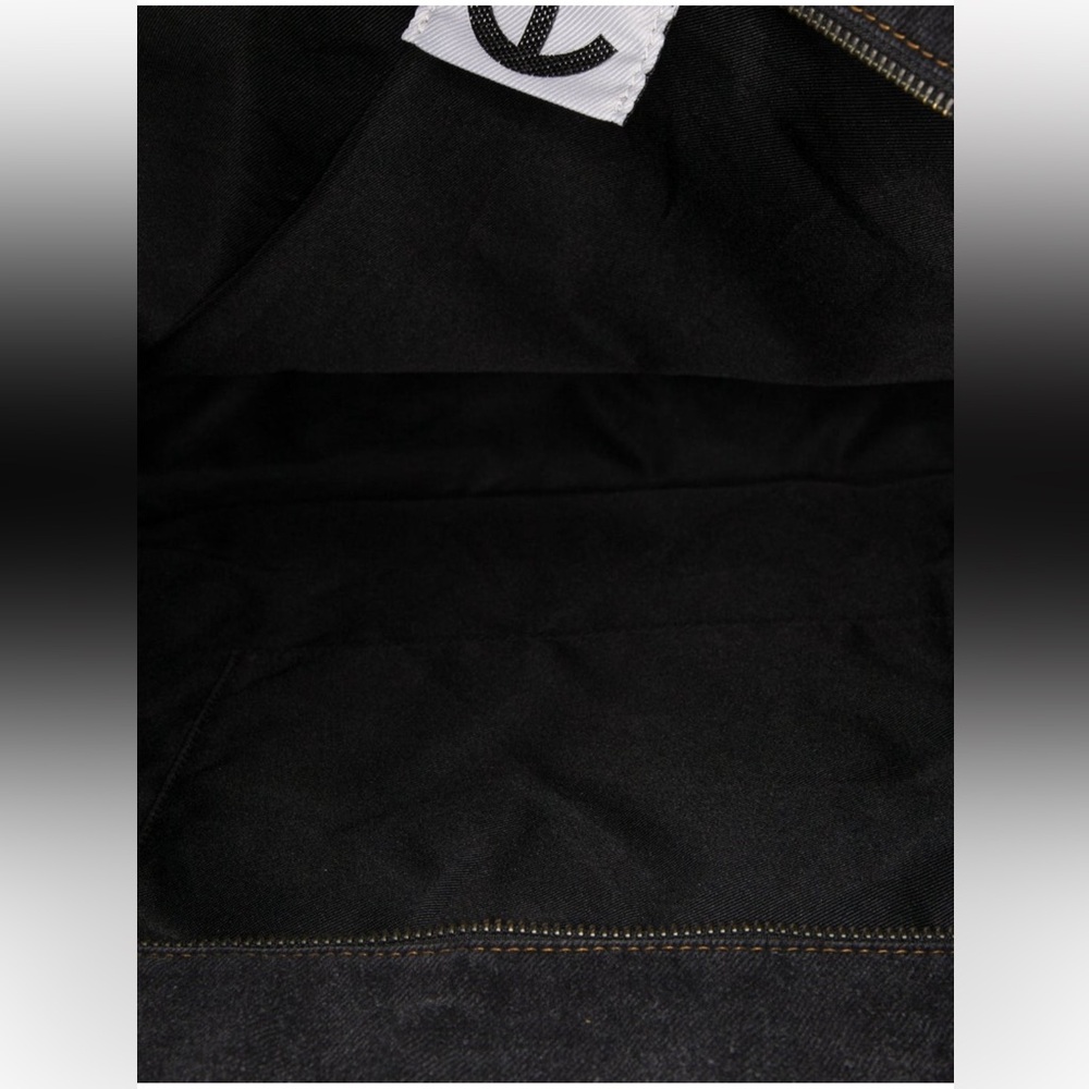 Telfar - Large Denim Shopper Tote Bag - Black - HTF - Picture 6 of 7